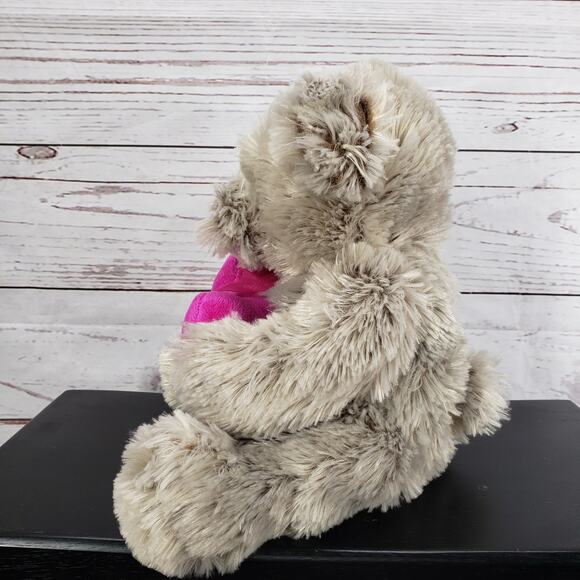 Inter American Gray Teddy Bear Holding Love Heart Plush - Picture 5 of 10